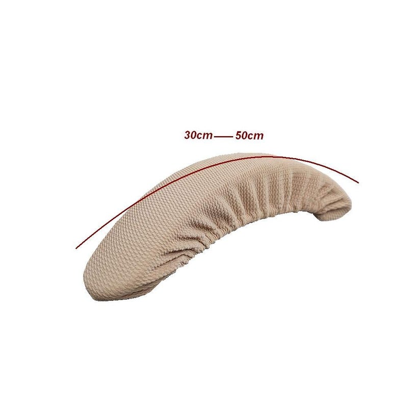 Isccdy Removable Washable Office Chair Armrest Slipcovers Covers Pads (Beige) - Image 2